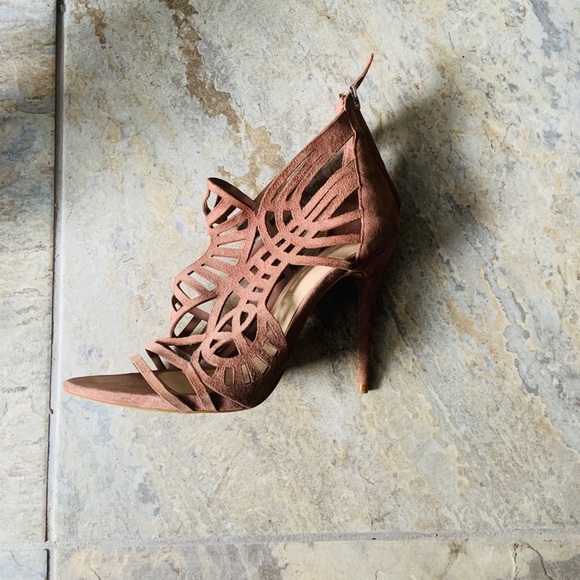 Zara Nude Cut-out Suede Shoe Size 41 - Picture 3 of 3